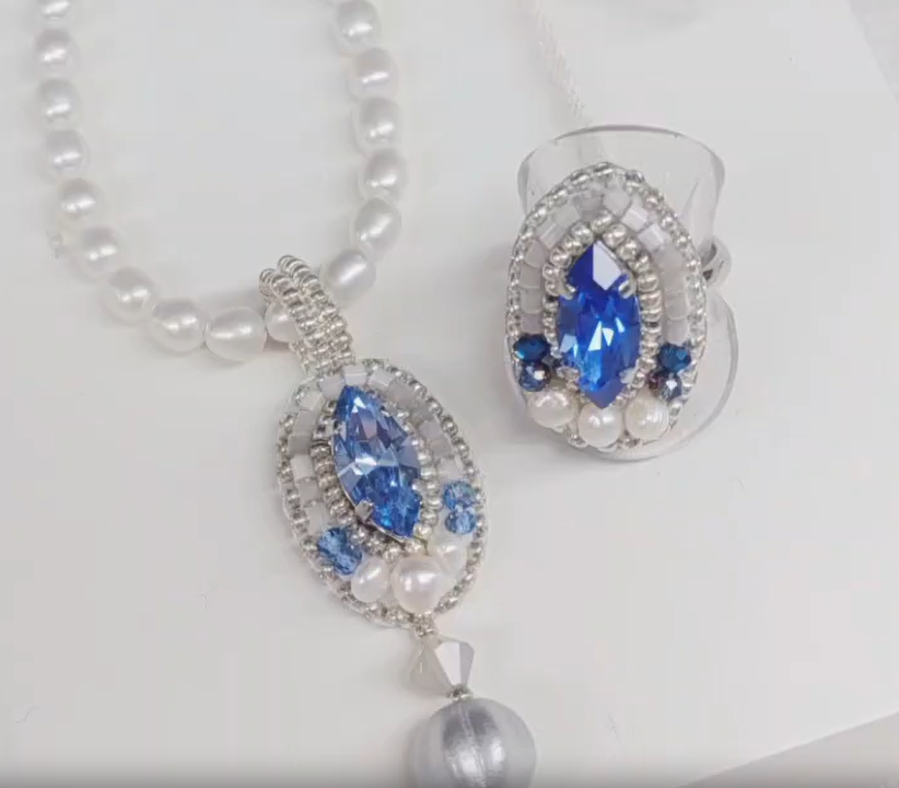 天然石ビーズ刺繍アクセサリー展