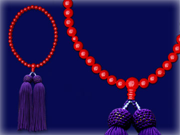 赤珊瑚の八宗本式念珠になります赤珊瑚念珠(本式)