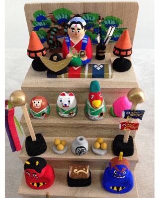 五月人形雛段飾りミニミニ 桃太郎