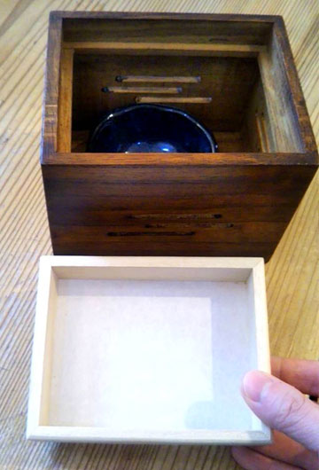 焼きのり箱半紙と陶器