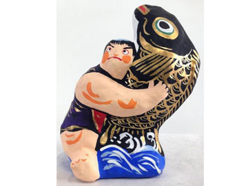 春日部張子人形　 鯉抱き金太郎商品写真
