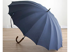 ファインデニール生地ミラトーレ雨傘（ネイビー）　親骨65cm　16本　(997665)