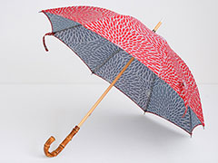 晴雨兼用「伊砂文様（いさもよう）ふろしき」長傘 (菊）親骨50cm　8本スチール骨　(999550)