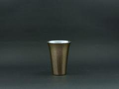 鎚起 (打物) 銅器　コップ　ラッパ型　250ml　金色