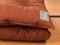 【ポイント3倍！】柿渋染め寝具　敷ふとん(両面柿渋染)  綿100％ 100cm×210cm 中綿 : 綿花2kg