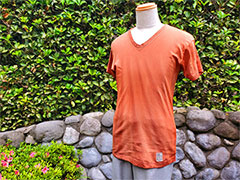 柿渋染めTシャツ　綿100％　Lサイズ