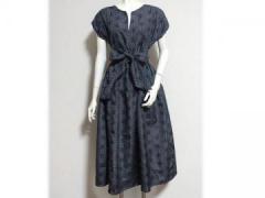 【お手持ちのお着物を、写真のようなお洋服にお仕立て致します】<BR>着物リメイク・ローウエスト切り替えワンピース