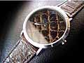 送料無料！EARNEST WATCH レザー文字盤【サイドワニ茶】 