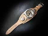 送料無料！EARNEST WATCH レザー文字盤ダブルコンチョ【パイソン／サドルナチュラル】 パッケージ写真