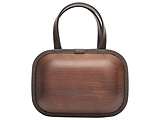 木のバッグ　monacca　bag-kaku-shou　ブラウン (BKS-BBE)【エコアス馬路村】パッケージ写真
