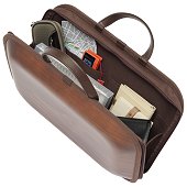 ビジネスバッグにも使える 変わったバッグ モナッカ monacca ブラウンSS